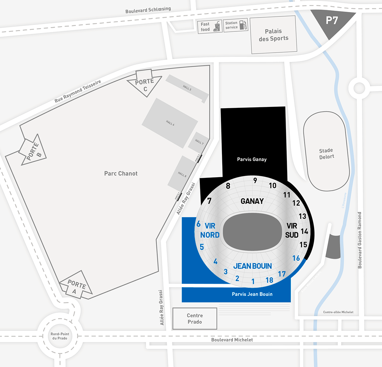 Plan du stade